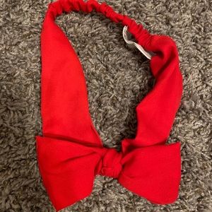 Red bow headband